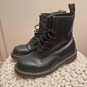 Dr. Martens Navy Blue Lace Up Combat Boots (Doc Martens)